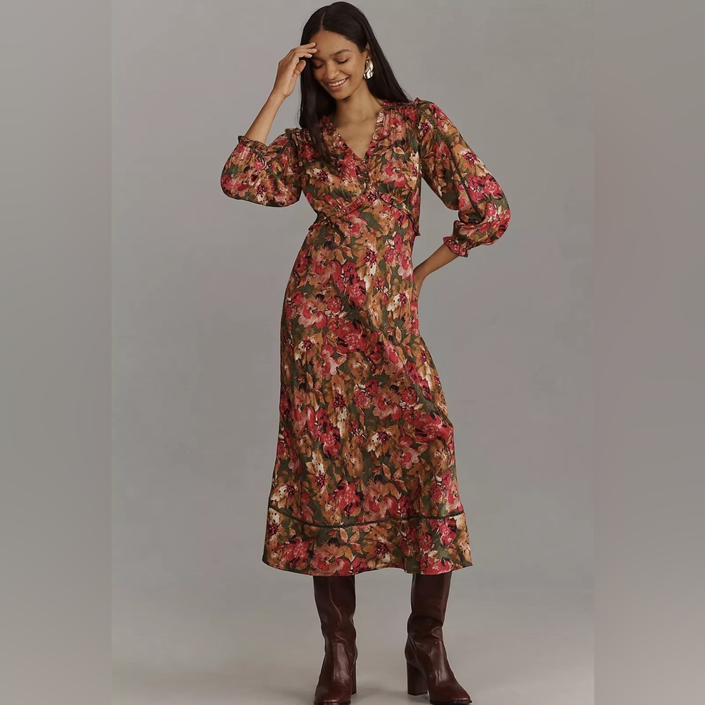 Anthropologie Sam Edelman Llora Ruffle Midi Dress